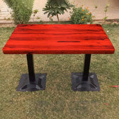 ROCK RECTANGLE DINING TABLE WITH METAL LEGS My Store