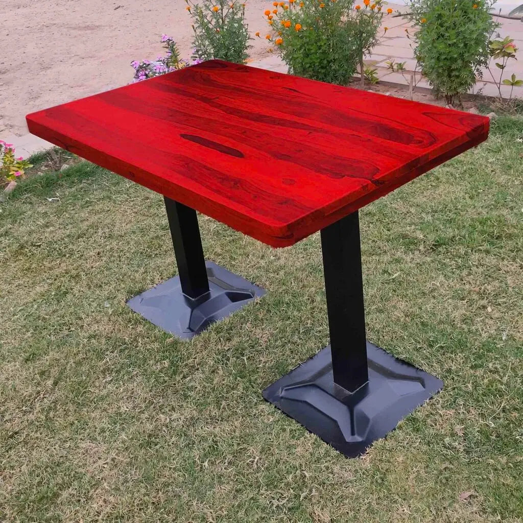 ROCK RECTANGLE DINING TABLE WITH METAL LEGS My Store