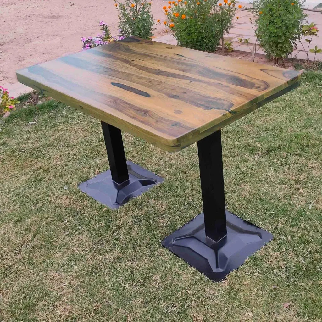 ROCK RECTANGLE DINING TABLE WITH METAL LEGS My Store