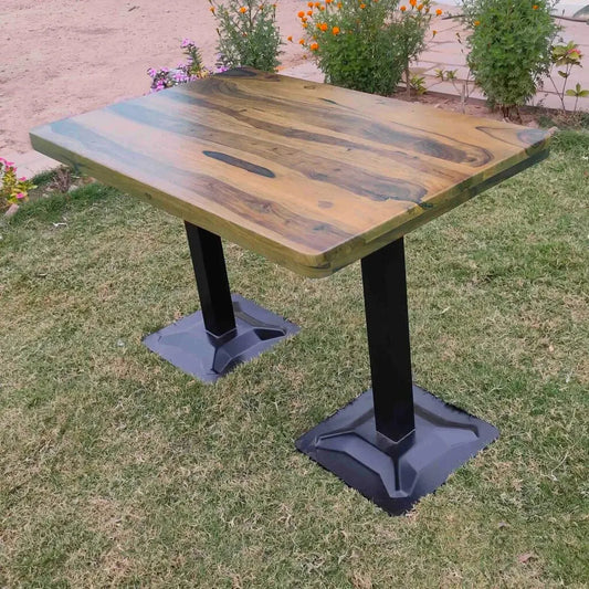 ROCK RECTANGLE DINING TABLE WITH METAL LEGS My Store