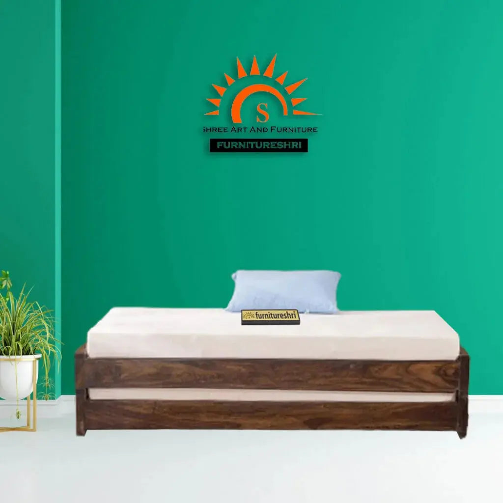 SIME SOLID WOOD SOFA CUM BED WITHOUT MATTRESS My Store