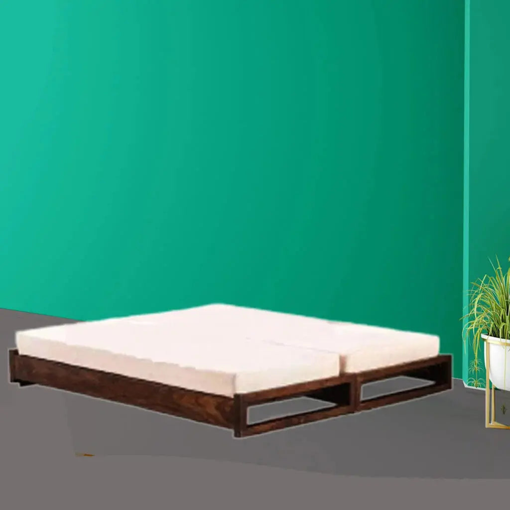 SIME SOLID WOOD SOFA CUM BED WITHOUT MATTRESS My Store