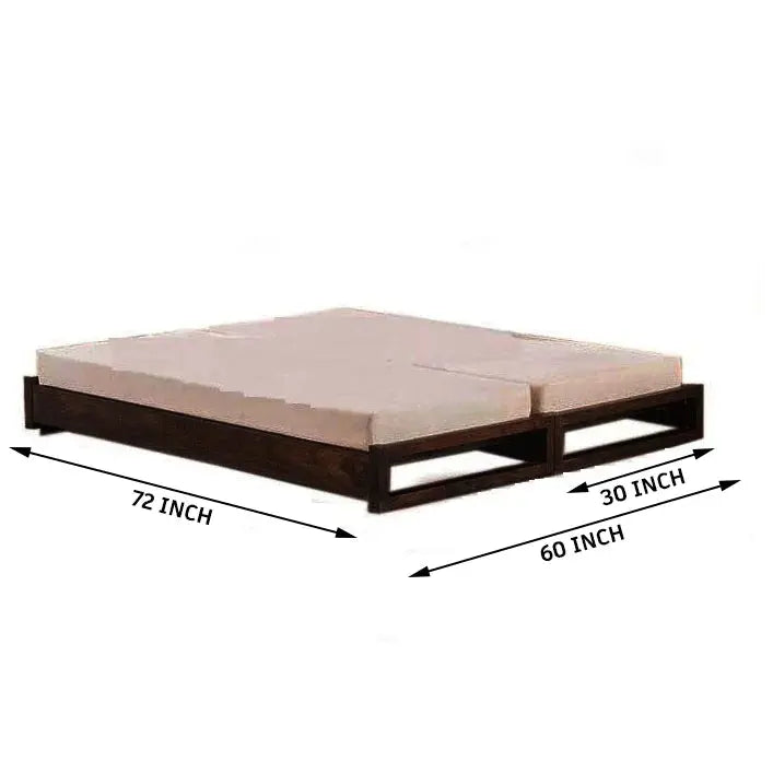 SIME SOLID WOOD SOFA CUM BED WITHOUT MATTRESS My Store