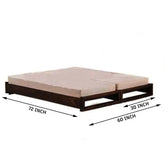 SIME SOLID WOOD SOFA CUM BED WITHOUT MATTRESS My Store