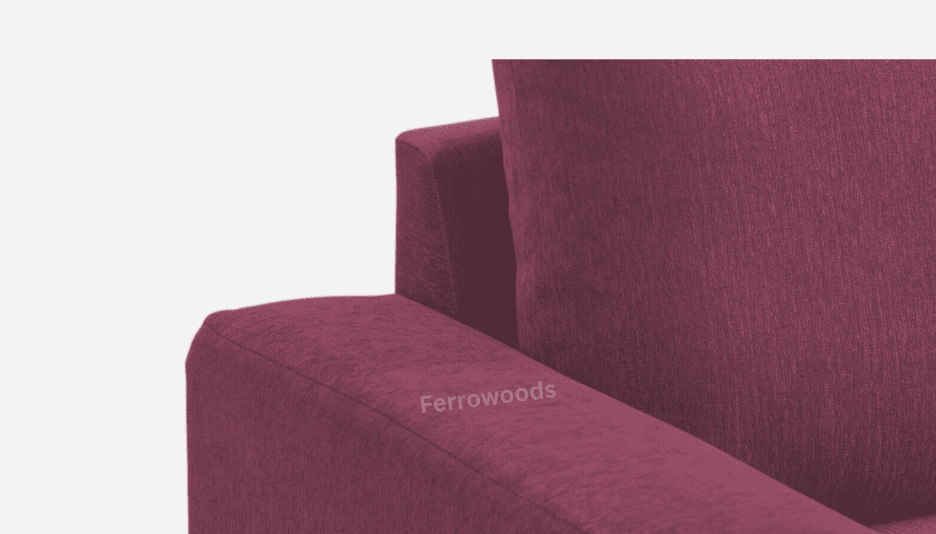 3 Seater Sofa Bed – Modern Fabric Convertible Living Room Sofa (Maroon) -