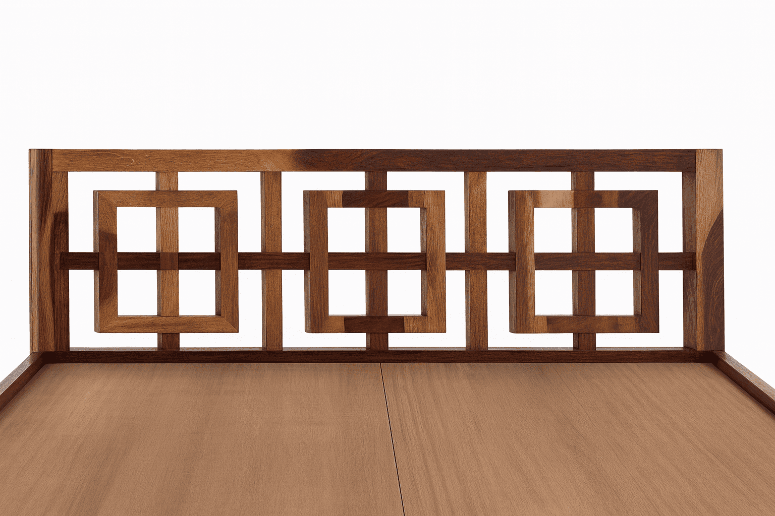 indy solid wood queen size bed walnut finish My Store