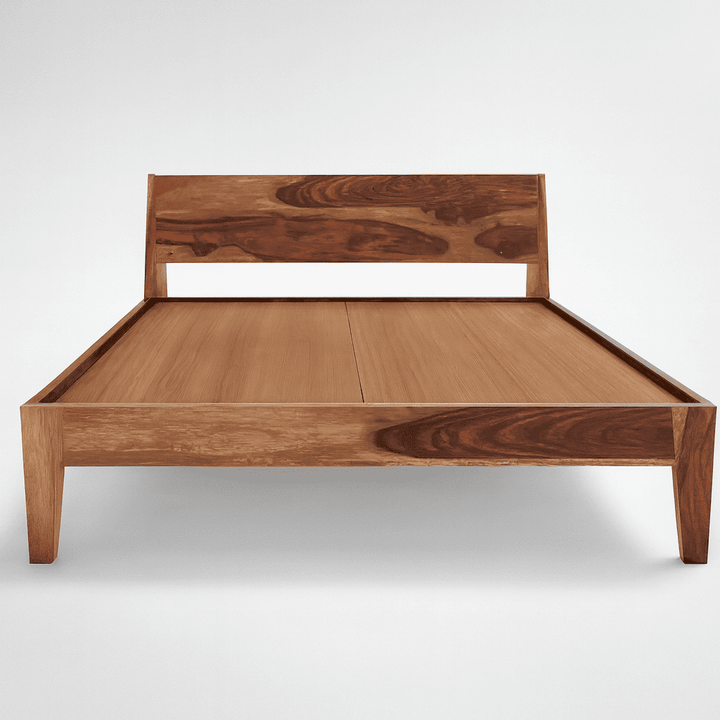 Jawa solid wood queen size bed walnut finish My Store