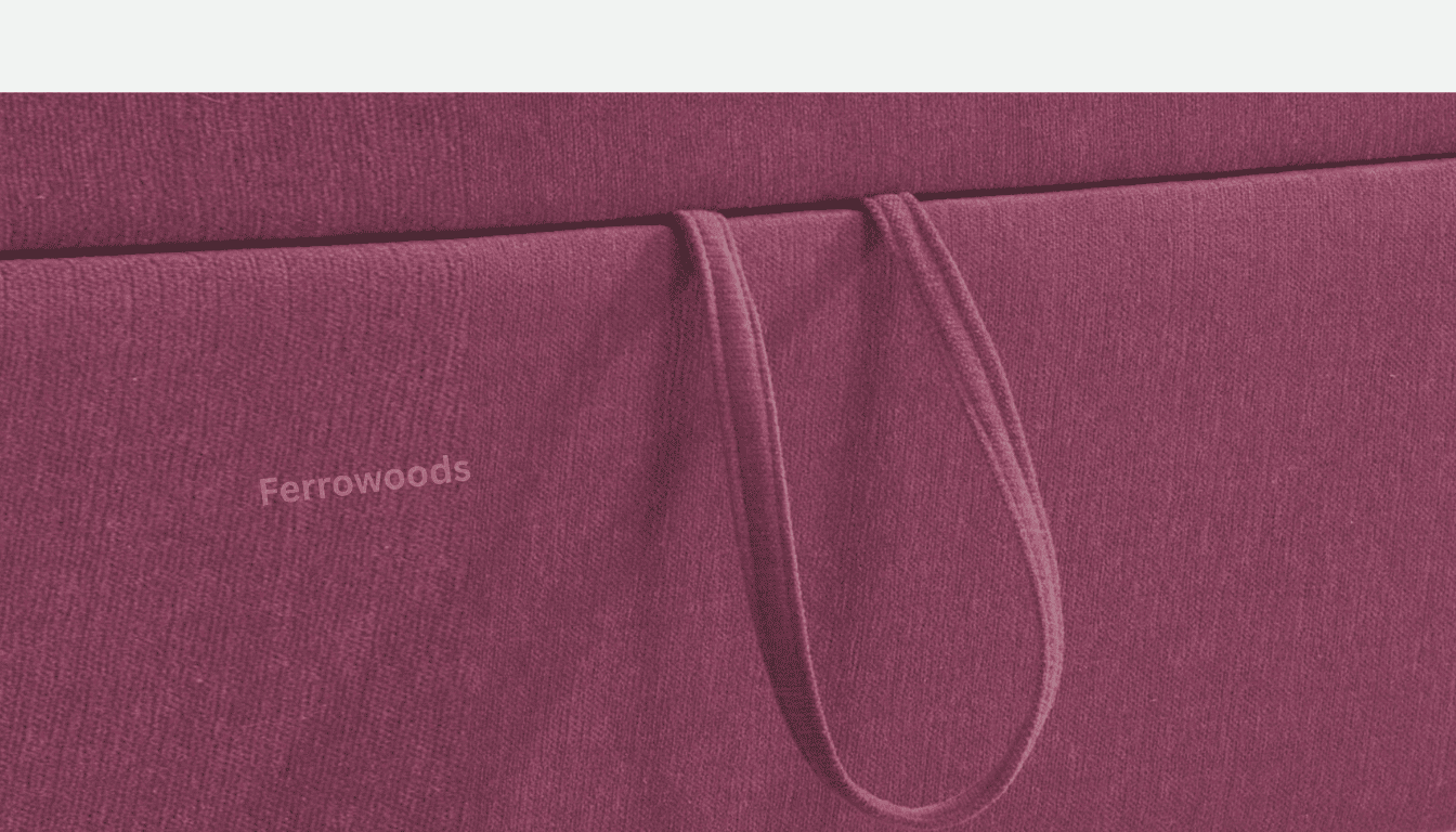 3 Seater Sofa Bed – Modern Fabric Convertible Living Room Sofa (Maroon) -