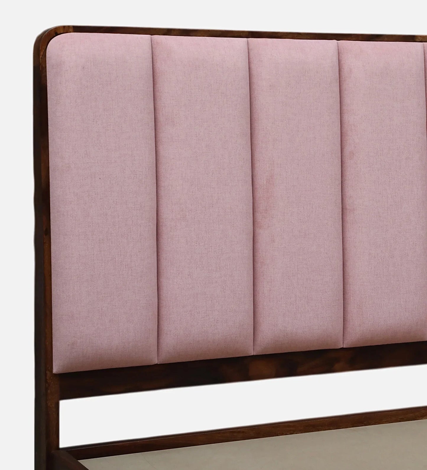 Solid Wood Bed with Upholstered Headboard and Storage Drawers - Ferrowoods