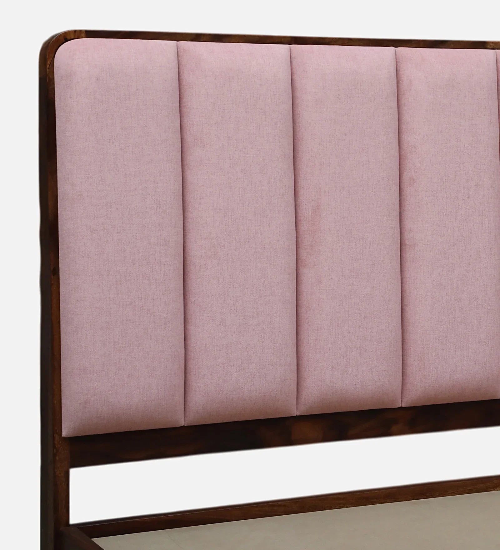 Solid Wood Bed with Upholstered Headboard and Storage Drawers - Ferrowoods