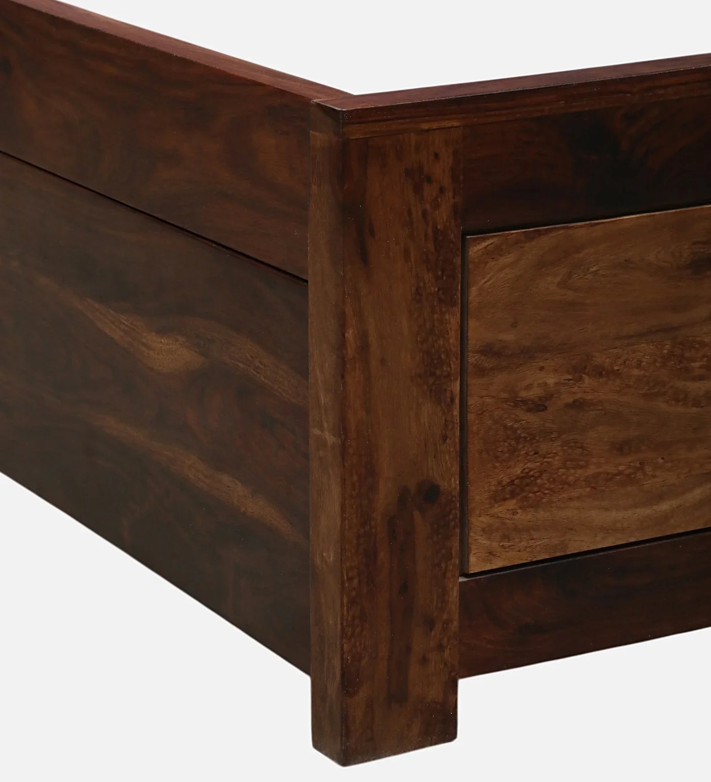 Solid Wood Bed with Upholstered Headboard and Storage Drawers - Ferrowoods