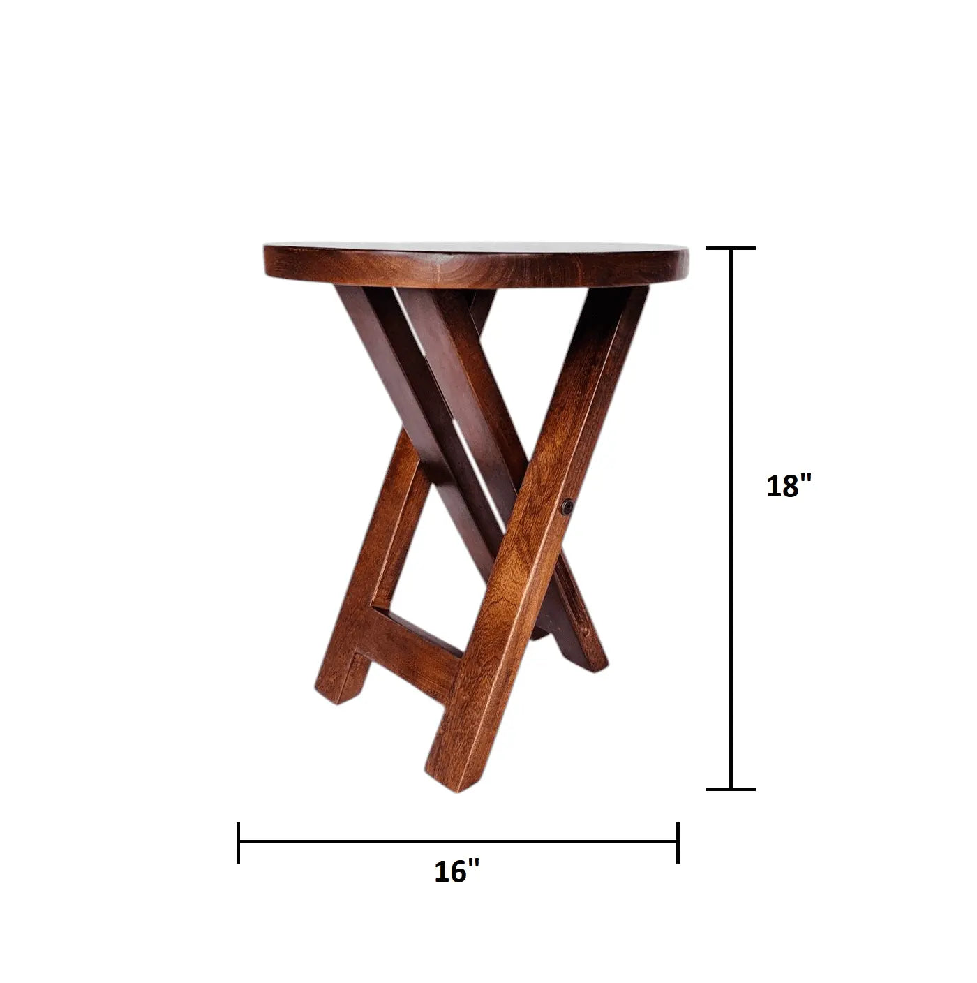 FREYA FOLDING END TABLE MULTY USE TABLE SPACE SAVING BRWON FINISH My Store
