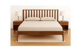 Vista solid wood queen size bed walnut finish My Store