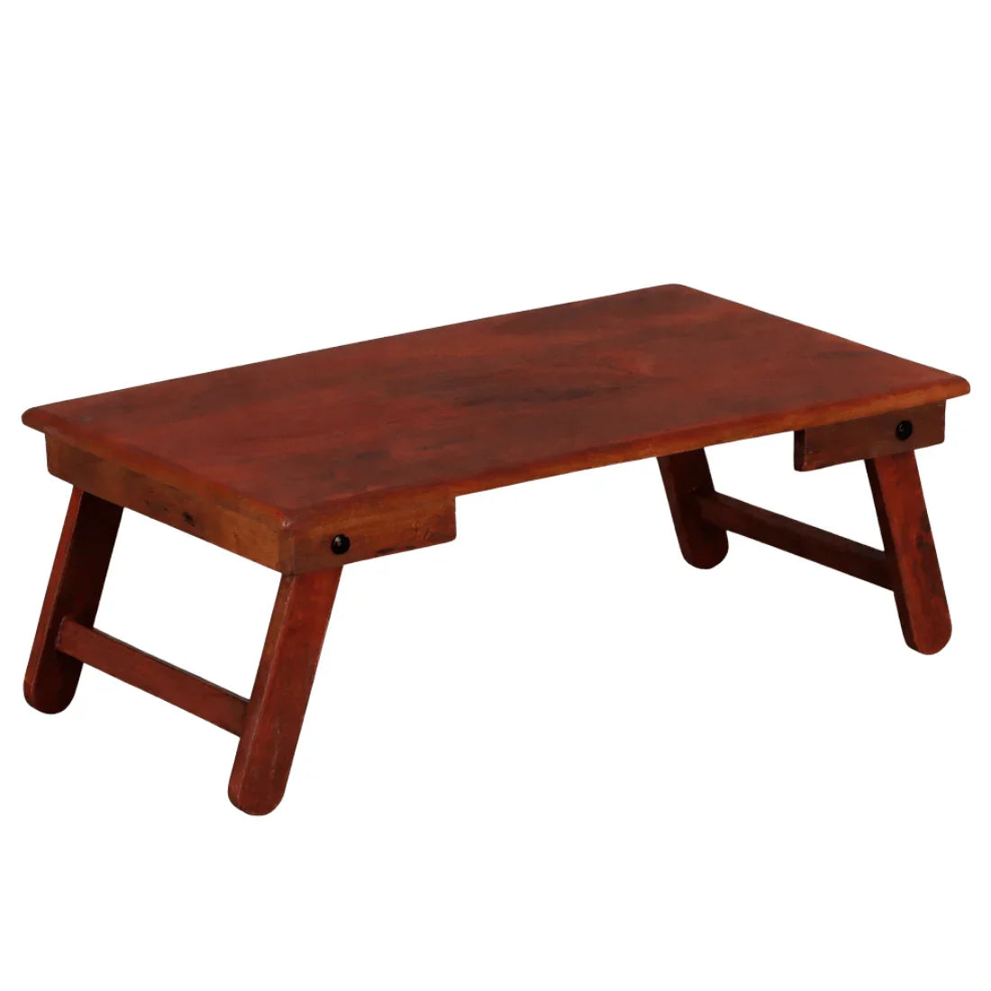 Ferrowoods Solid Wood Bed Laptop Table | Foldable Wooden Breakfast Table for Bed | Portable Work Desk for Laptop, Study & Coffee | Multipurpose Bed Tray Table - Ferrowoods