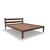 Ally solid wood queen size bed walnut finish My Store