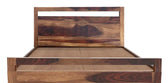 Alpha solid wood queen size bed walnut finish My Store