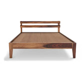 Aqua solid wood King size walnut finish bed My Store