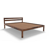Aqua solid wood King size walnut finish bed My Store