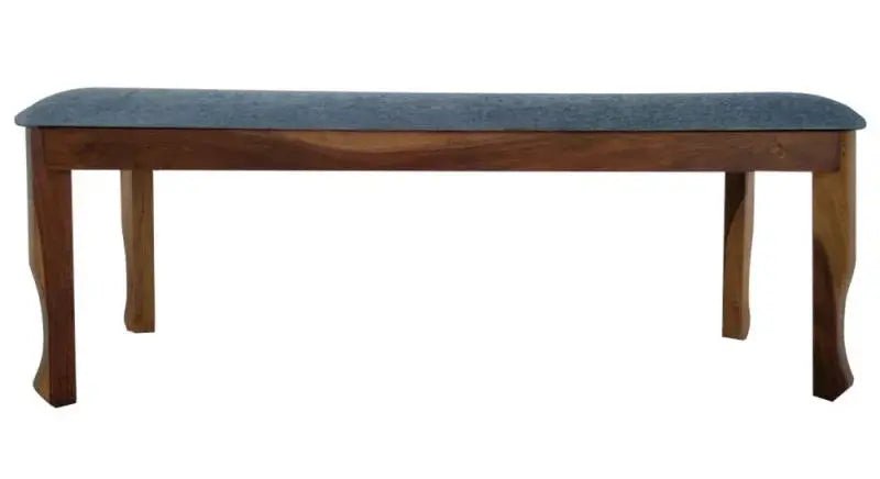 AMUY SOLID WOOD BENCH IN WALNUT FINISH -