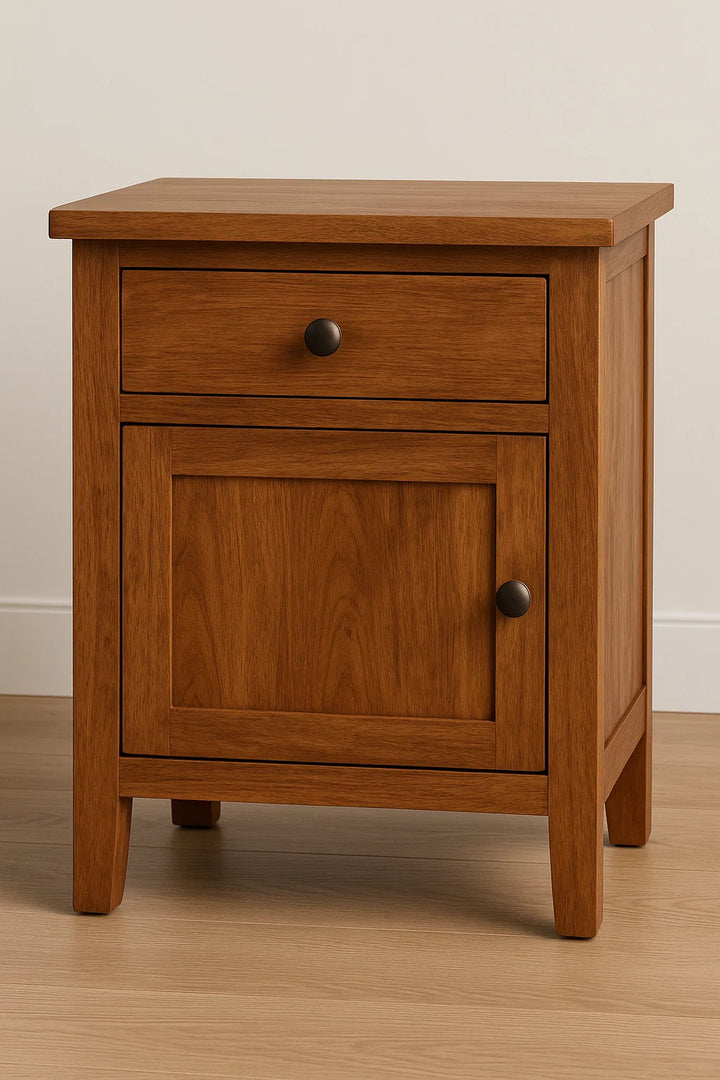 Solid Wooden Nightstand for Bedroom