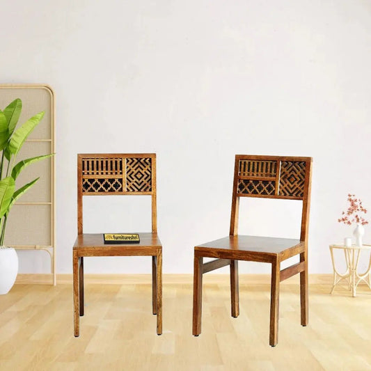 CAS SOLID WOOD SET OF 2 CHAIRS -
