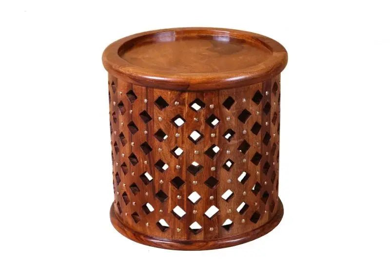 DOLLEY ROUND END TABLE SOLID WOOD HONEY FINISHEnd table / side tableFerrowoods