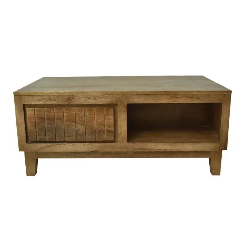 ELITE SOLID WOOD COFFEE TABLE NATURAL FINISH -