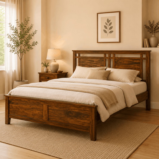 solid wood bed by ferrowoods