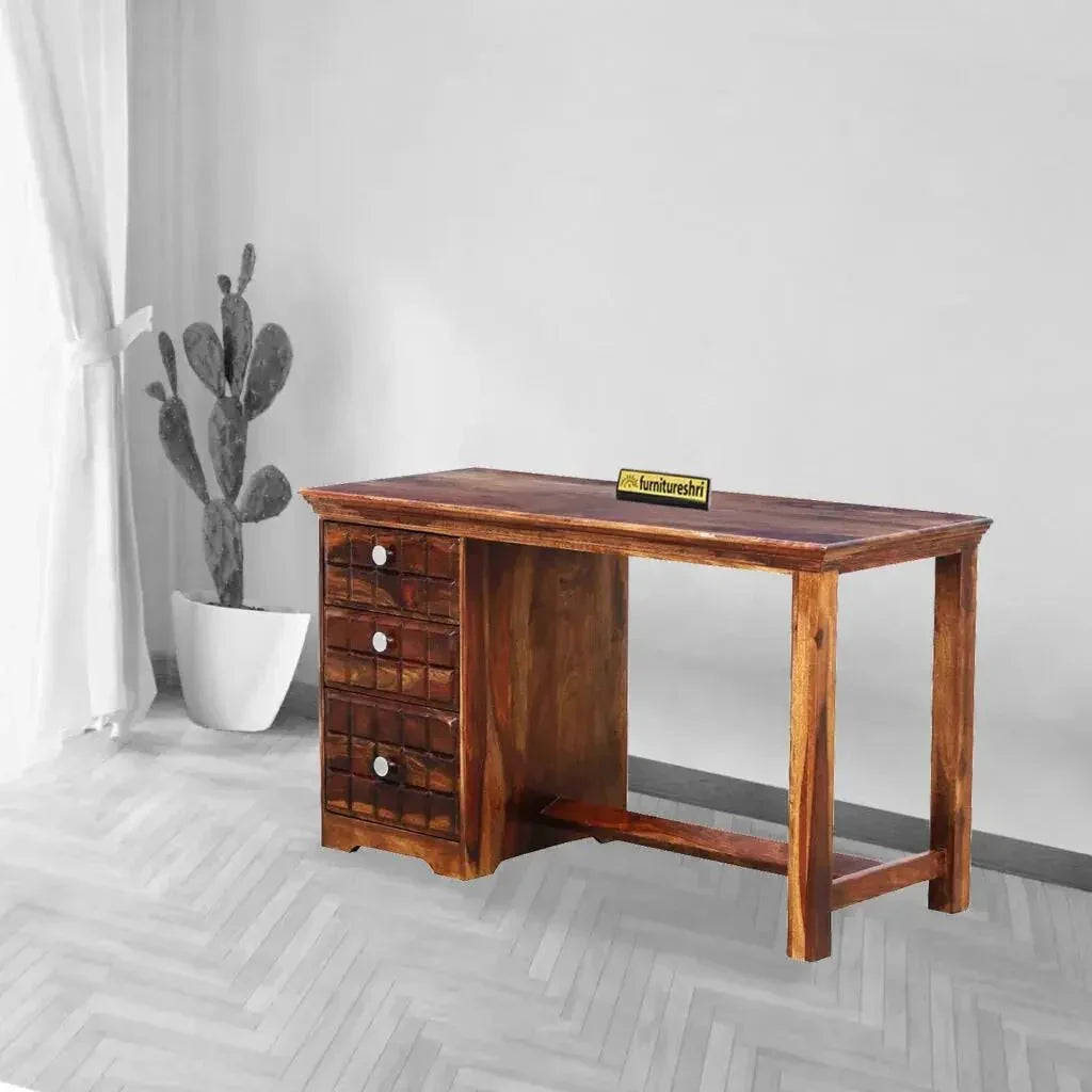 FREYA STUDY TABLE TEAK FINISH - Ferrowoods