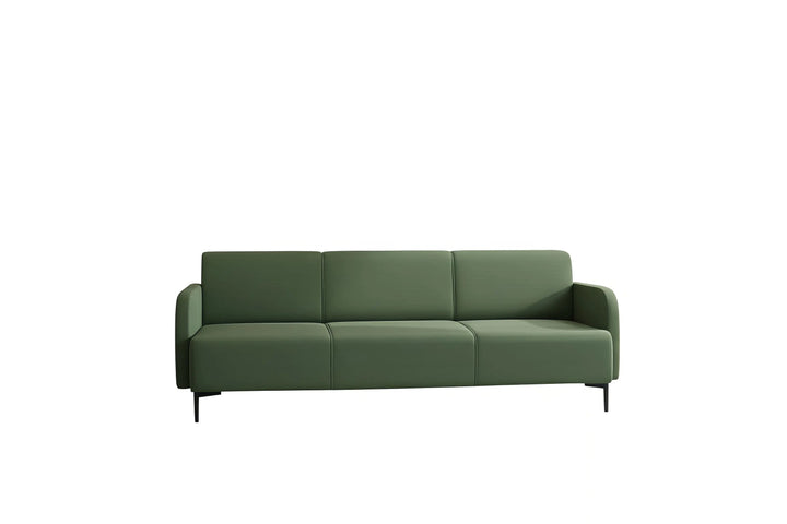 Green sofa on a white background
