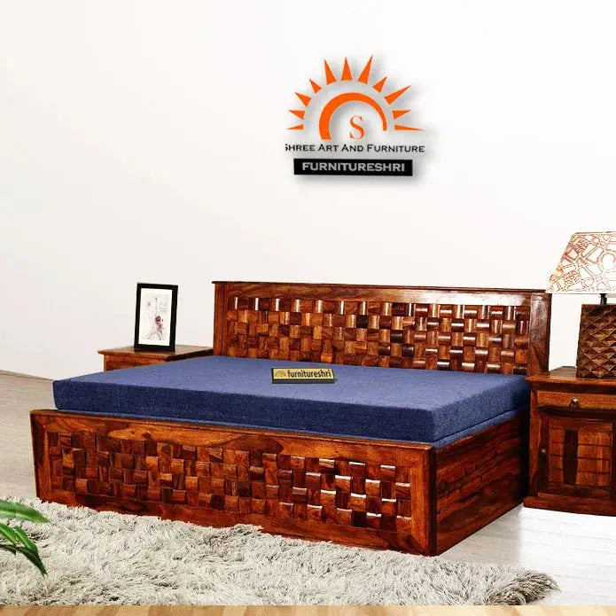 HARRY SOLID WOOD SOFA CUM BED WITH STORAGE My Store