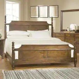 Furnitureshri solid wood king size bedFerrowoods