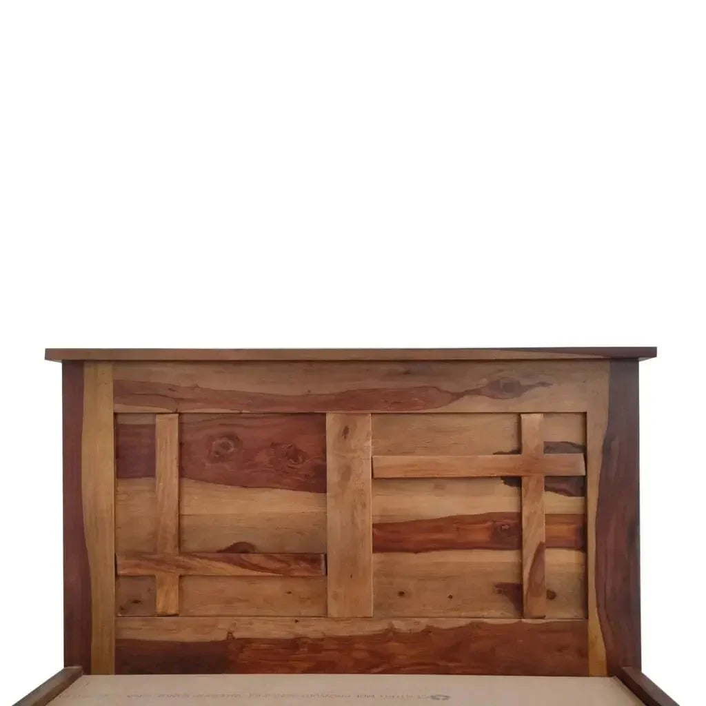 FURY SOLID WOOD SINGLE BED IN WALNUT FINISH - Ferrowoods