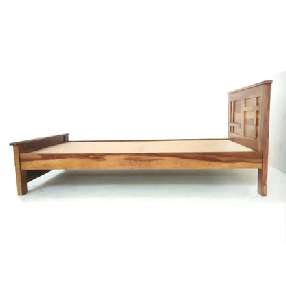 FURY SOLID WOOD SINGLE BED IN WALNUT FINISH - Ferrowoods