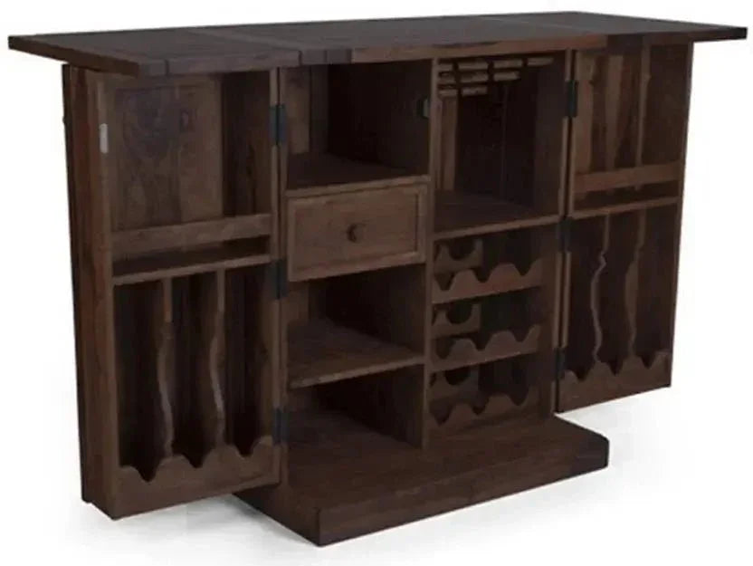 GEM SOLID WOOD BAR FURNITURE IN WALNUT FINISH -