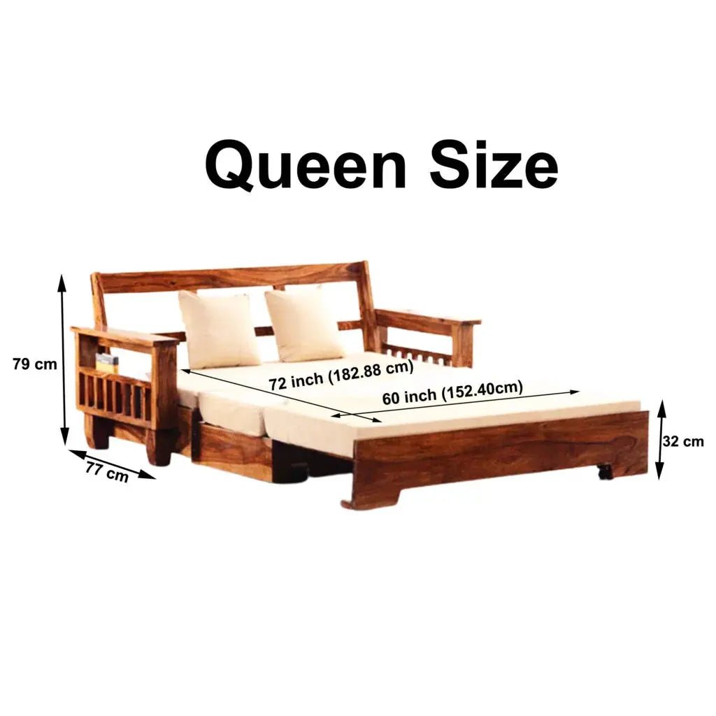 INA SOLID WOOD SOFA CUM BEDSOFA CUM BEDFerrowoods