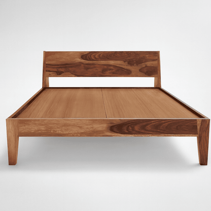 Jawa solid wood queen size bed walnut finishFerrowoods