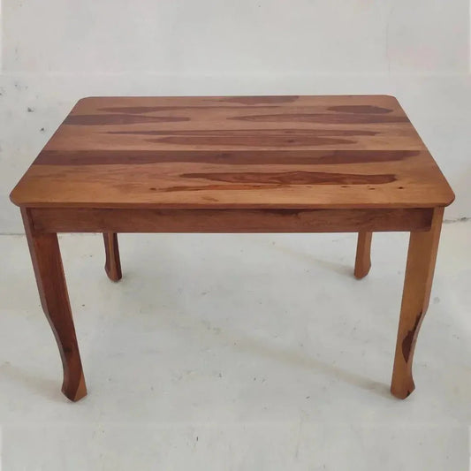 JOLLY SOLID WOOD RECTANGLE DINING TABLE IN WALNUT FINISH - Ferrowoods