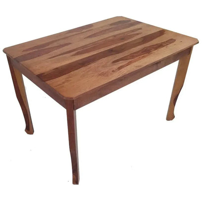 JOLLY SOLID WOOD RECTANGLE DINING TABLE IN WALNUT FINISH - Ferrowoods
