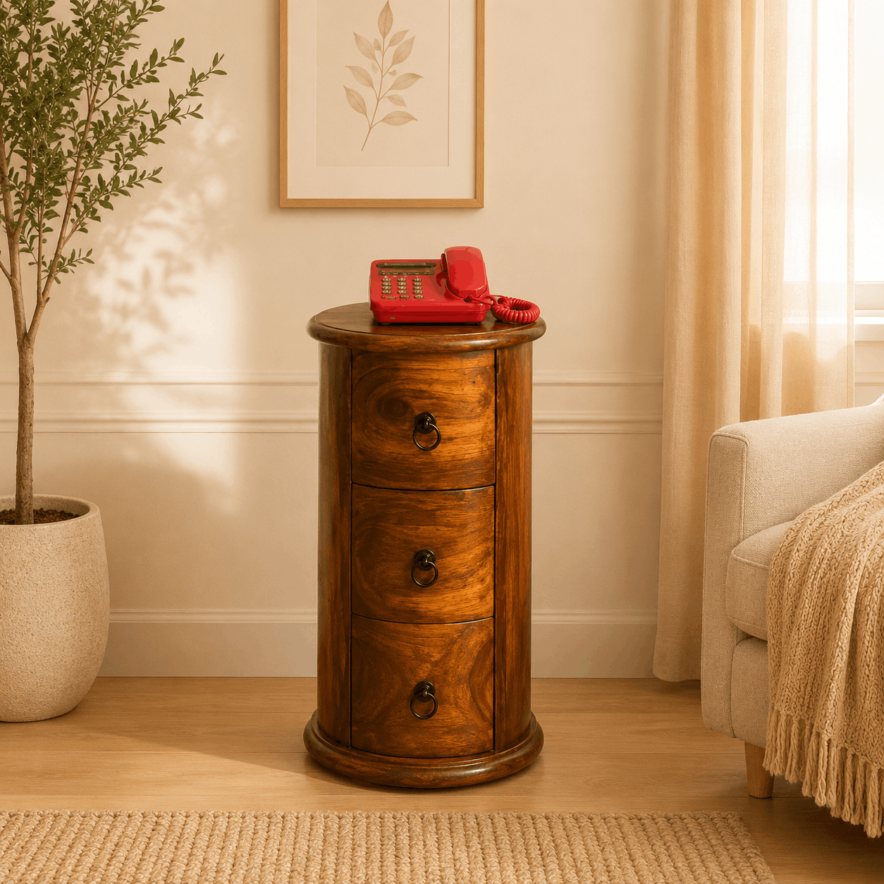 jolly chest of drawer in honey oak finish 