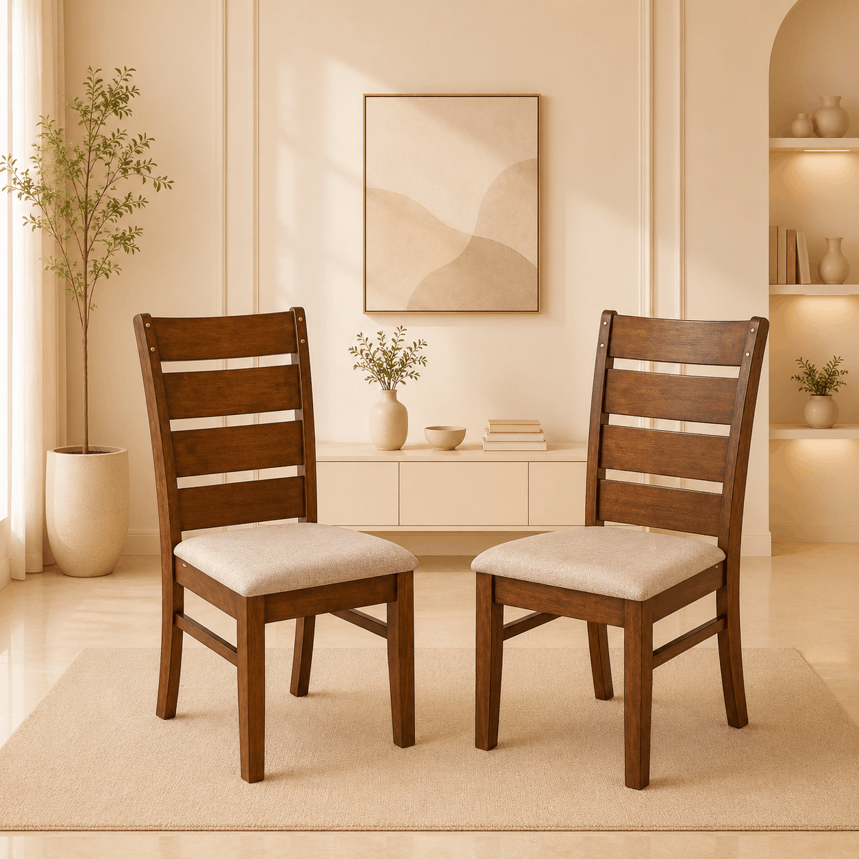 ka chair in creamy color living room 