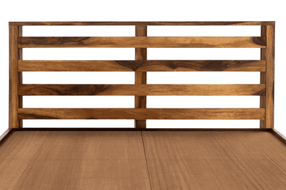 Kith Solid Wood Queen Size Bed Walnut Finishqueen size bedFerrowoods