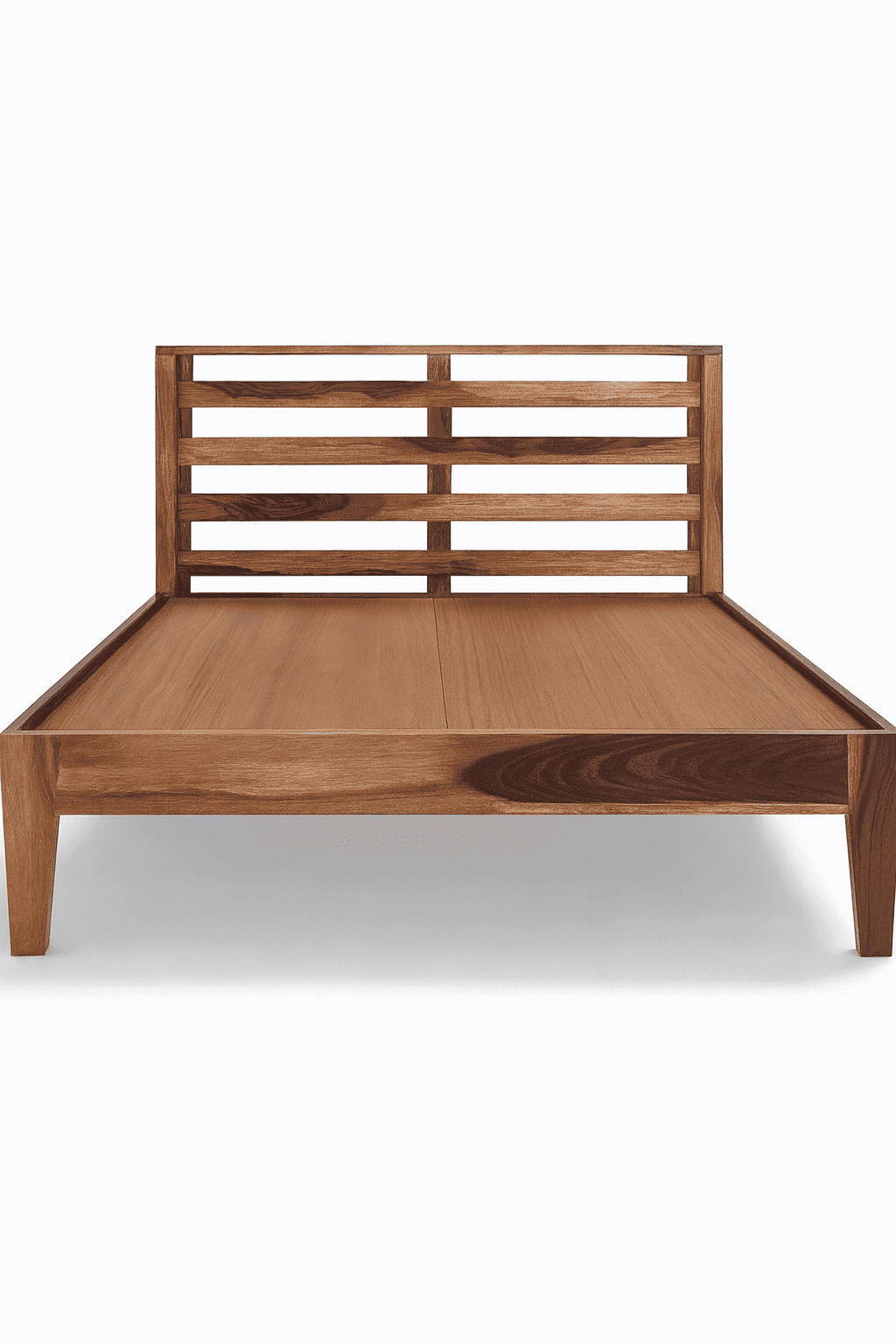 Kith Solid Wood Queen Size Bed Walnut Finishqueen size bedFerrowoods