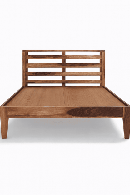 Kith Solid Wood Queen Size Bed Walnut Finishqueen size bedFerrowoods