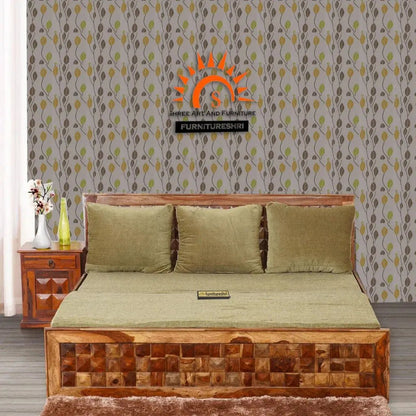 KITTY SOLID WOOD SOFA CUM BED WITH STORAGESOFA CUM BEDFerrowoods