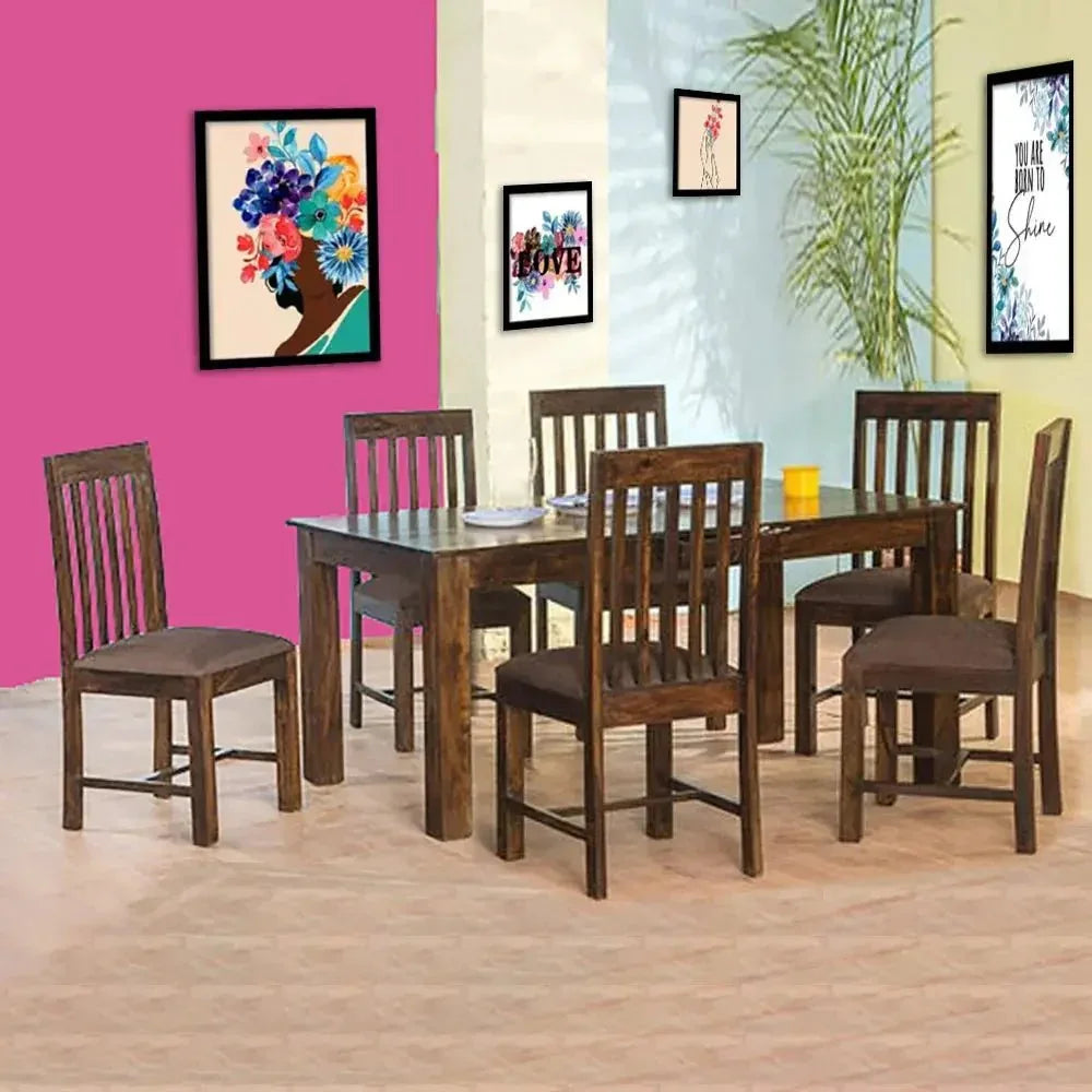 MOJO 6 SEATER DINING SET WITH 6 CHAIRS - Ferrowoods