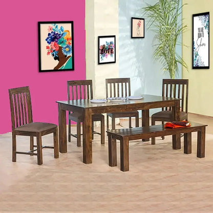 MOJO 6 SEATER DINING SET WITH BENCH - Ferrowoods