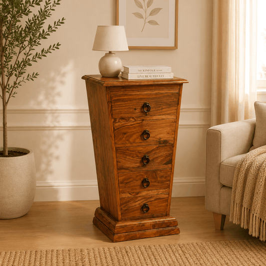 olley chest of drawer inhoney oak finish 