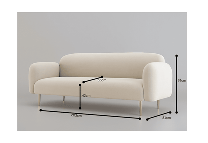 Premium Bouclé Upholstery Sofa – Modern Designer Couch for Living Room, Lounge & Office -