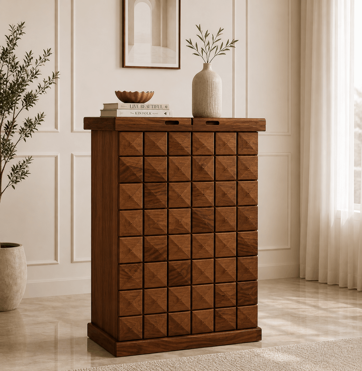 premiume woode wine rack in provancial teak finish 